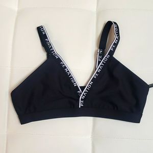 P.E Nation Power Play Black Sports Bra - Size XS